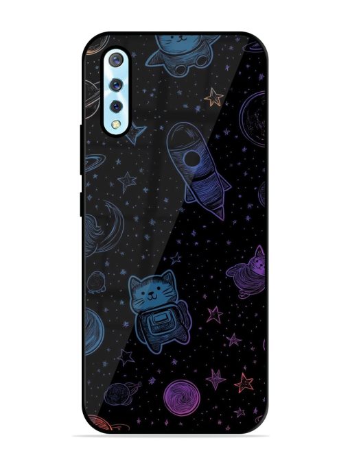 Cosmic Cat Chaos Glossy Soft Edge Case for Vivo S1 Chachhi