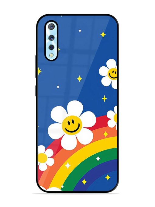 Happy Daisies And Rainbow Sky Glossy Soft Edge Case for Vivo S1 Chachhi