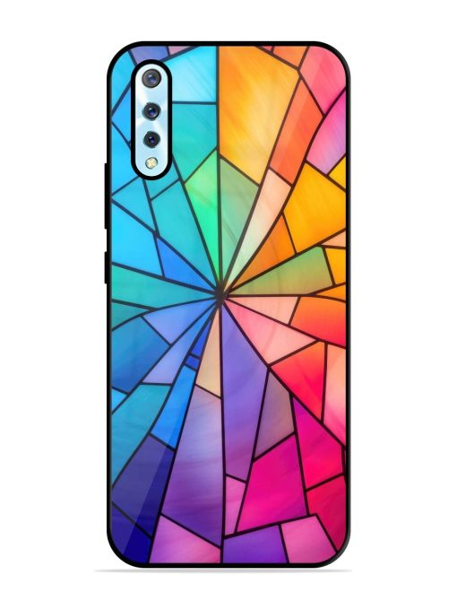 Stained Glass Kaleidoscope Of Colors Glossy Soft Edge Case for Vivo S1 Chachhi