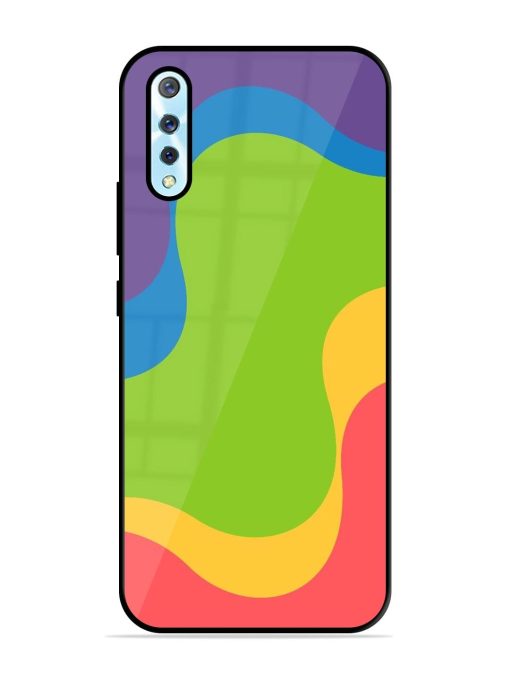 Wavy Rainbow Wonderland Glossy Soft Edge Case for Vivo S1 Chachhi