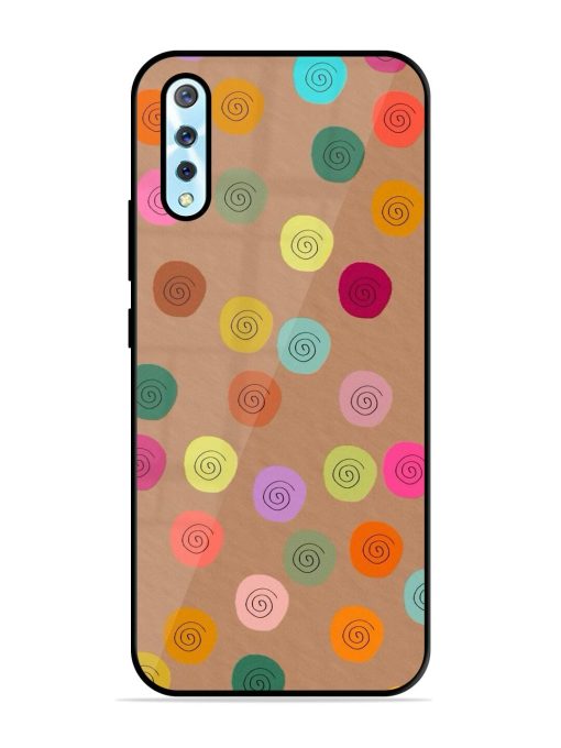 Swirly Dots On Kraft Glossy Soft Edge Case for Vivo S1 Chachhi