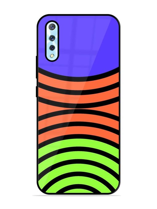 Psychedelic Stripe Symphony Glossy Soft Edge Case for Vivo S1 Chachhi