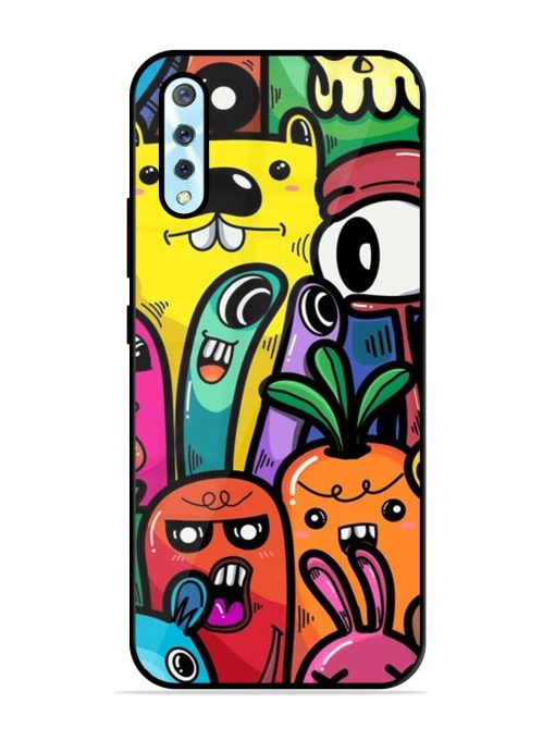 Whimsical Doodle Chaos Glossy Soft Edge Case for Vivo S1 Chachhi