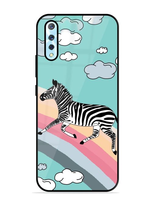 Zebra On A Rainbow Glossy Soft Edge Case for Vivo S1 Chachhi