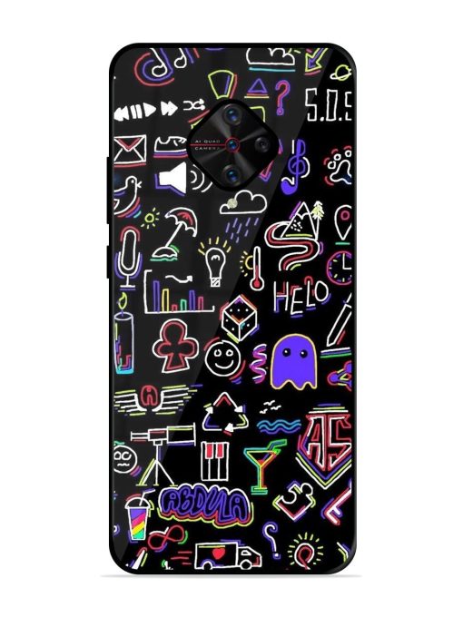 Neon Doodle Glossy Soft Edge Case for Vivo S1 Pro Chachhi