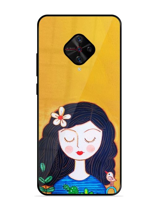 Girl Illustration Glossy Soft Edge Case for Vivo S1 Pro Chachhi