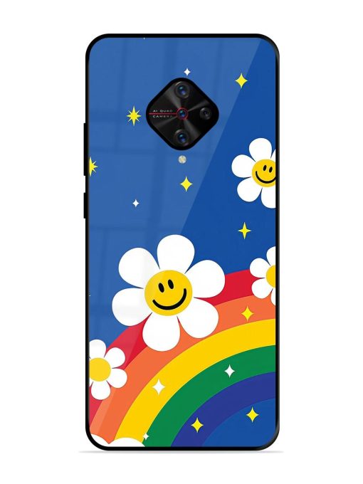 Happy Daisies And Rainbow Sky Glossy Soft Edge Case for Vivo S1 Pro Chachhi