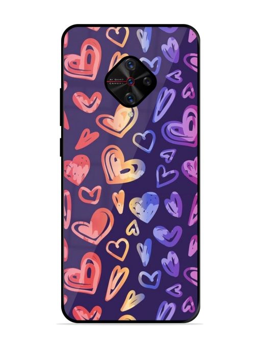 Rainbow Hearts Glossy Soft Edge Case for Vivo S1 Pro Chachhi