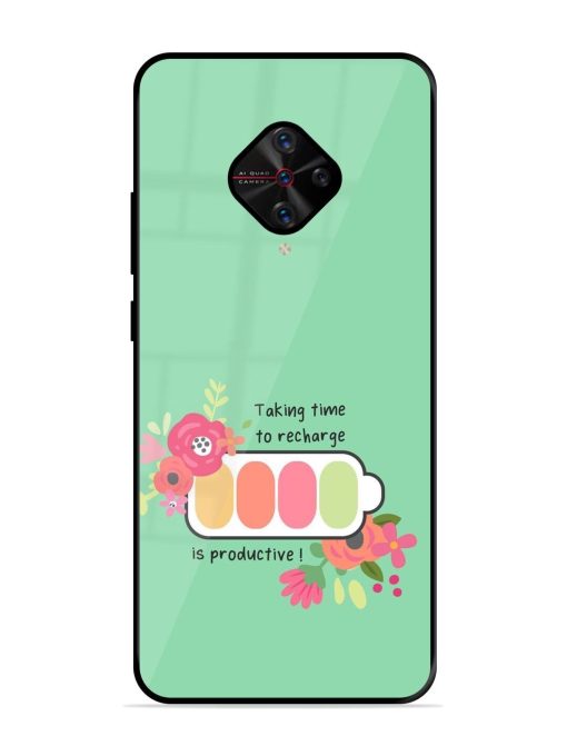 Recharge And Bloom Glossy Soft Edge Case for Vivo S1 Pro Chachhi