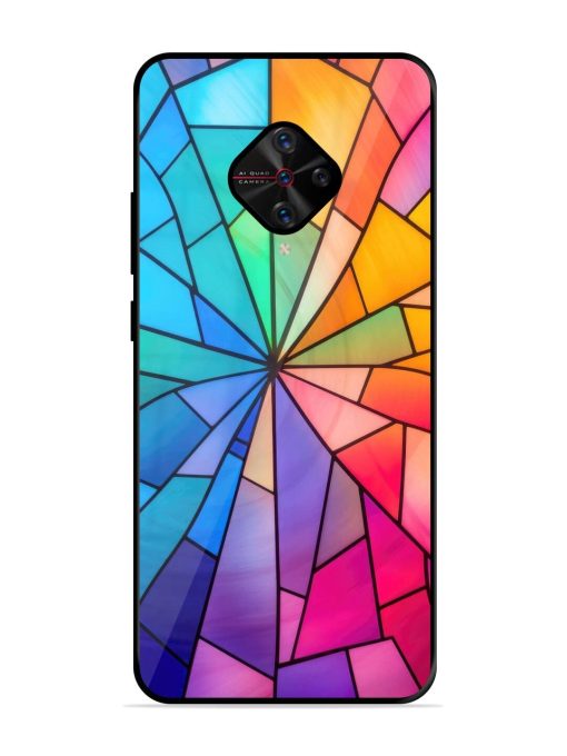 Stained Glass Kaleidoscope Of Colors Glossy Soft Edge Case for Vivo S1 Pro Chachhi