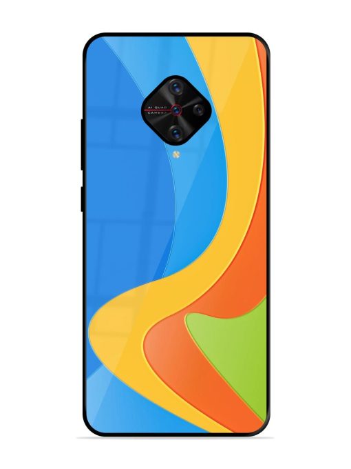 Curvy Color Cascade Glossy Soft Edge Case for Vivo S1 Pro Chachhi