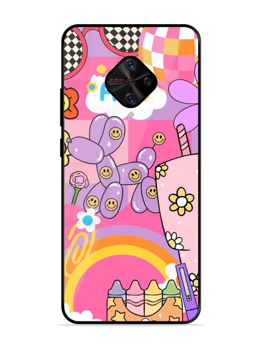 Whimsical Y2K Chaos Glossy Soft Edge Case for Vivo S1 Pro Chachhi