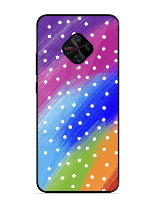 Rainbow Polka Dot Dream Glossy Soft Edge Case for Vivo S1 Pro Chachhi