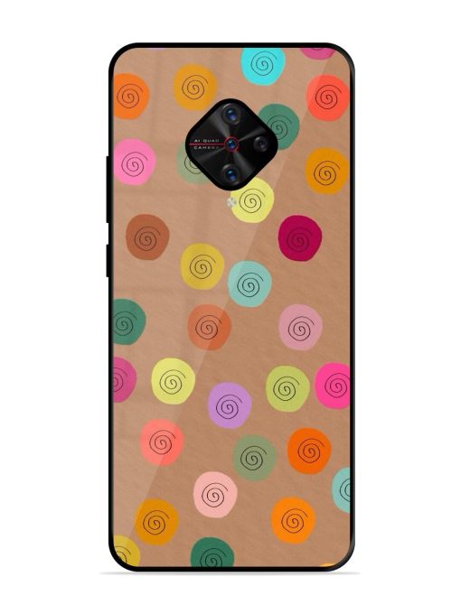 Swirly Dots On Kraft Glossy Soft Edge Case for Vivo S1 Pro Chachhi