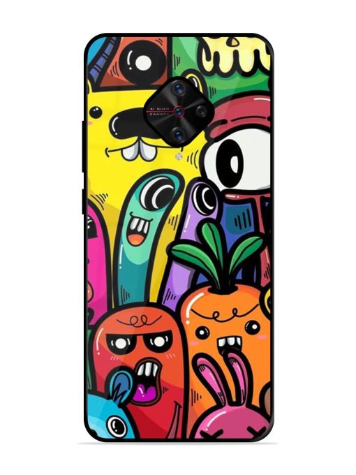 Whimsical Doodle Chaos Glossy Soft Edge Case for Vivo S1 Pro Chachhi