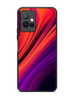 Crimson Curls Glossy Soft Edge Case for Vivo T1 (5G)