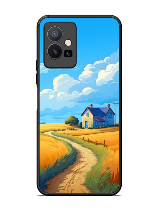Countryside Cottage Glossy Soft Edge Case for Vivo T1 (5G)
