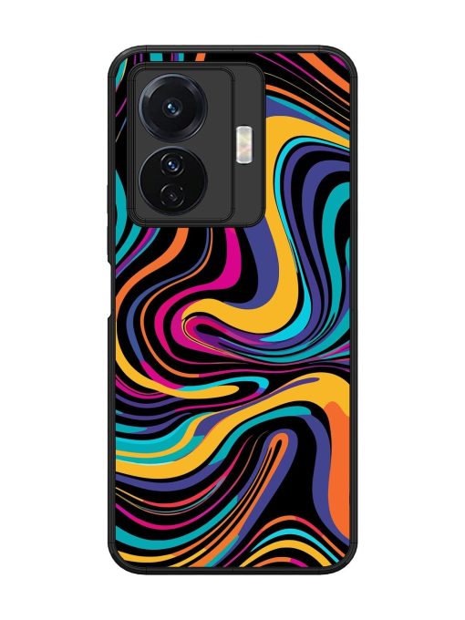 Psychedelic Swirl Glossy Soft Edge Case for Vivo T1 Pro (5G) Chachhi