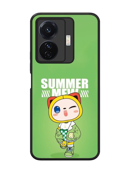 Purrfect Summer Glossy Soft Edge Case for Vivo T1 Pro (5G) Chachhi