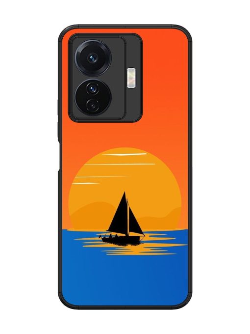 Sunset Sail Glossy Soft Edge Case for Vivo T1 Pro (5G) Chachhi