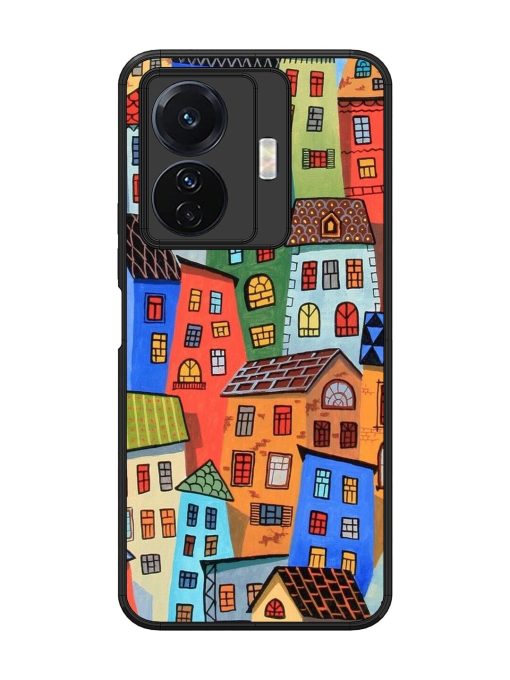 Rainbow House Glossy Soft Edge Case for Vivo T1 Pro (5G) Chachhi