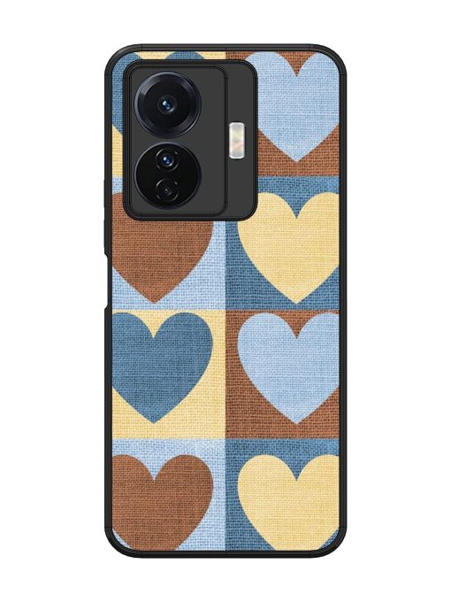 Hearts On Canvas Glossy Soft Edge Case for Vivo T1 Pro (5G) Chachhi