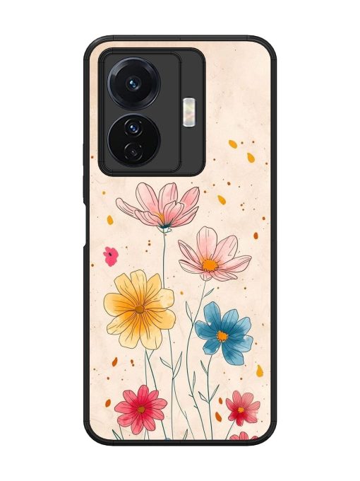 Delicate Bloom Glossy Soft Edge Case for Vivo T1 Pro (5G)