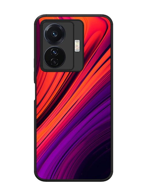 Crimson Curls Glossy Soft Edge Case for Vivo T1 Pro (5G) Chachhi