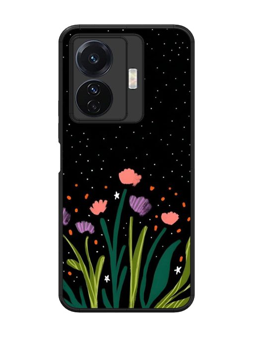 Midnight Bloom Glossy Soft Edge Case for Vivo T1 Pro (5G) Chachhi