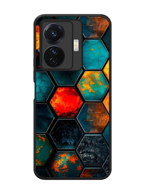 Hexagon Hive Glossy Soft Edge Case for Vivo T1 Pro (5G) Chachhi