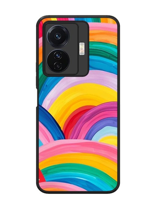 Rainbow Symphony Glossy Soft Edge Case for Vivo T1 Pro (5G) Chachhi