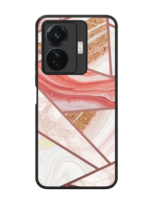 Rosy Mosaic Glossy Soft Edge Case for Vivo T1 Pro (5G)