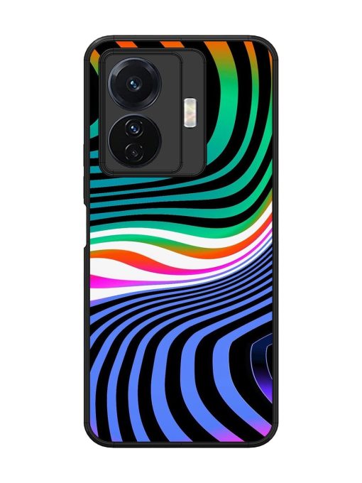 Psychedelic Waves Glossy Soft Edge Case for Vivo T1 Pro (5G) Chachhi