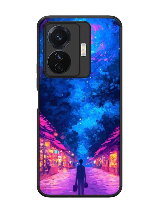 Neon Nightscape Glossy Soft Edge Case for Vivo T1 Pro (5G)