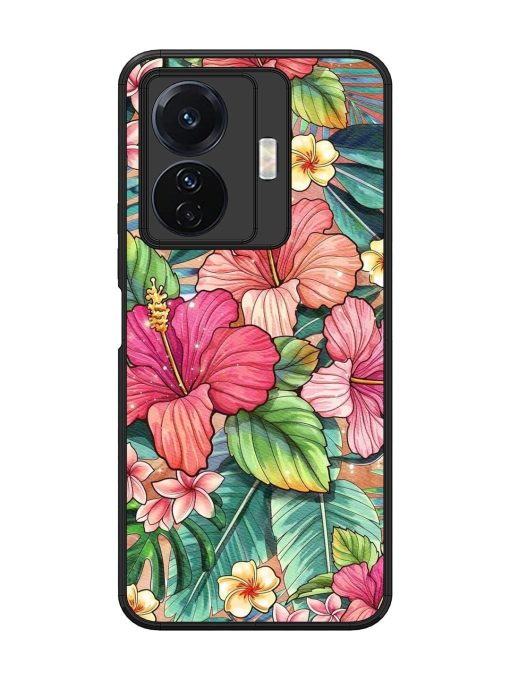 Tropical Tapestry Glossy Soft Edge Case for Vivo T1 Pro (5G) Chachhi