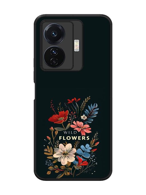 Dark Floral Glossy Soft Edge Case for Vivo T1 Pro (5G) Chachhi