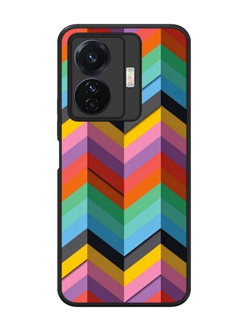 Colorful Zigzag Glossy Soft Edge Case for Vivo T1 Pro (5G)