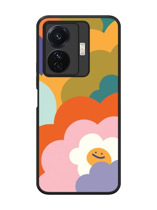 Happy Flower Power Glossy Soft Edge Case for Vivo T1 Pro (5G) Chachhi