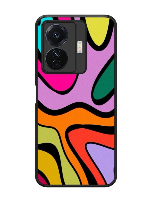 Groovy Swirls Glossy Soft Edge Case for Vivo T1 Pro (5G)