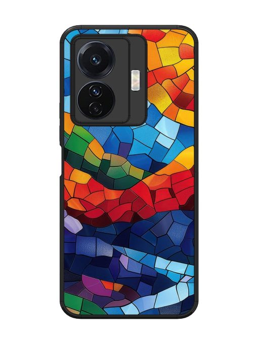 Mosaic Sunset Glossy Soft Edge Case for Vivo T1 Pro (5G) Chachhi