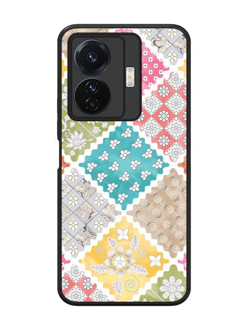 Patchwork Dreamscape Glossy Soft Edge Case for Vivo T1 Pro (5G)