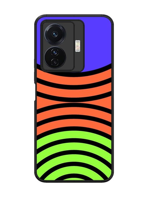 Psychedelic Stripe Symphony Glossy Soft Edge Case for Vivo T1 Pro (5G) Chachhi