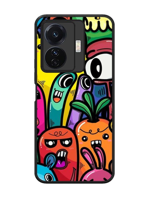 Whimsical Doodle Chaos Glossy Soft Edge Case for Vivo T1 Pro (5G) Chachhi