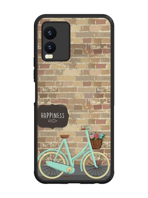 Pedaling Towards Happiness Glossy Soft Edge Case for Vivo T1X Chachhi