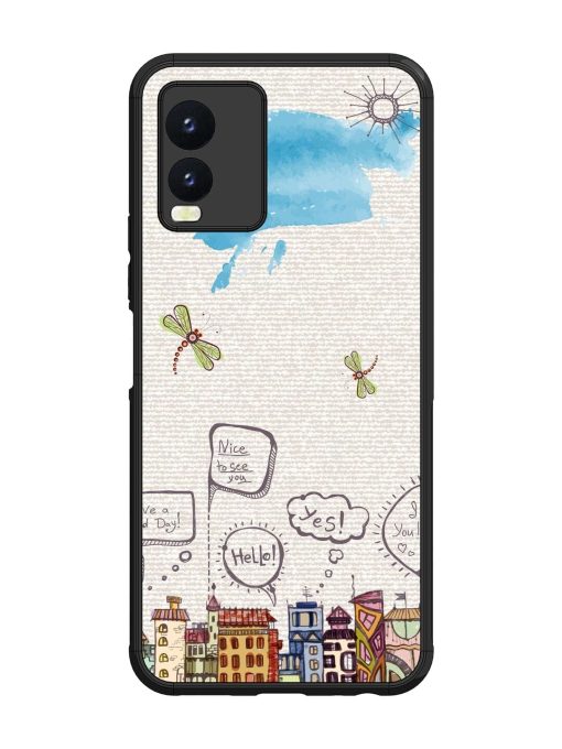 Doodle City Glossy Soft Edge Case for Vivo T1X Chachhi