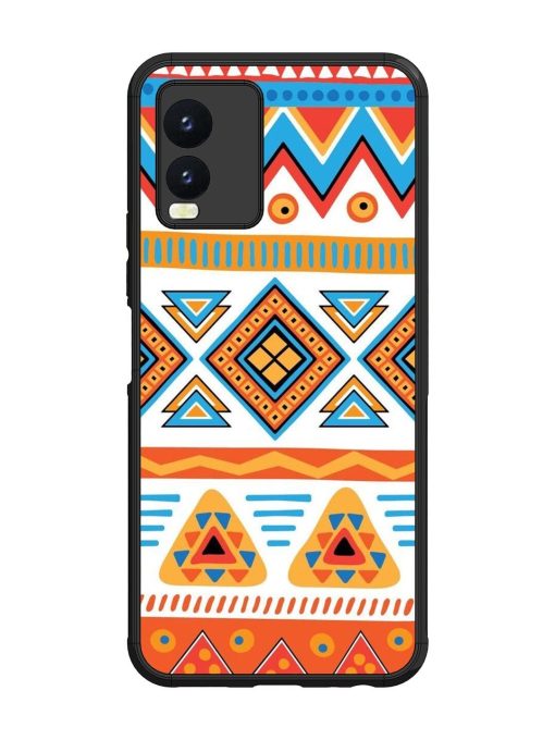 Vibrant Tribal Pattern Glossy Soft Edge Case for Vivo T1X Chachhi