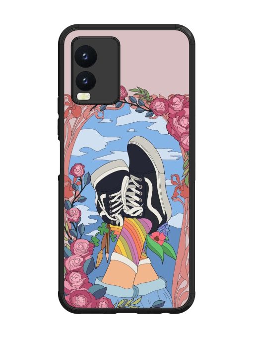 Floral Fantasy Glossy Soft Edge Case for Vivo T1X Chachhi