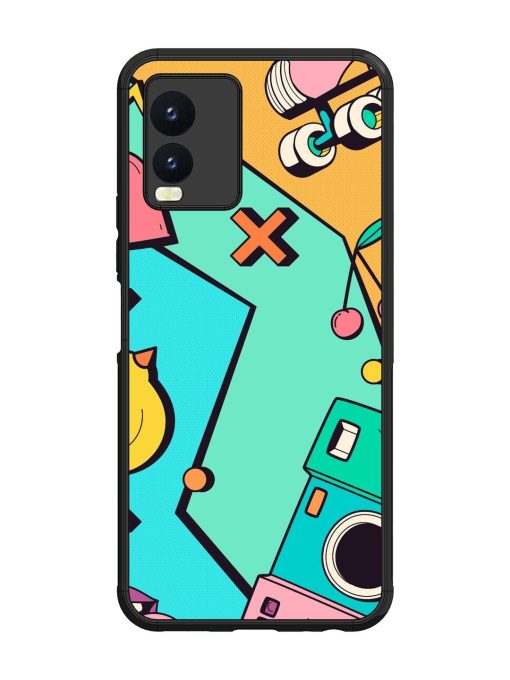 Retro Remix Glossy Soft Edge Case for Vivo T1X Chachhi