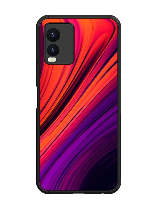 Crimson Curls Glossy Soft Edge Case for Vivo T1X Chachhi