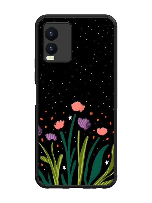 Midnight Bloom Glossy Soft Edge Case for Vivo T1X Chachhi